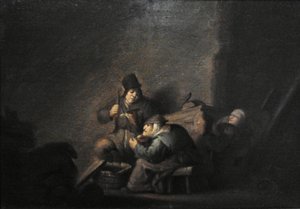 農民家族の屋内 作： Adriaen Jansz. van Ostade